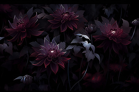 暗夜里的花朵图片