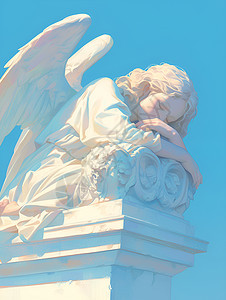 天使的雕像图片