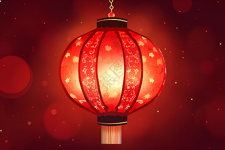 红灯笼的温暖光芒背景图片