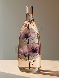 花瓶上的一朵春花图片