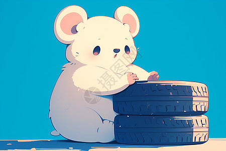 白鼠和轮胎图片