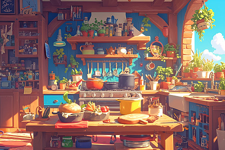 童话般的厨房世界图片
