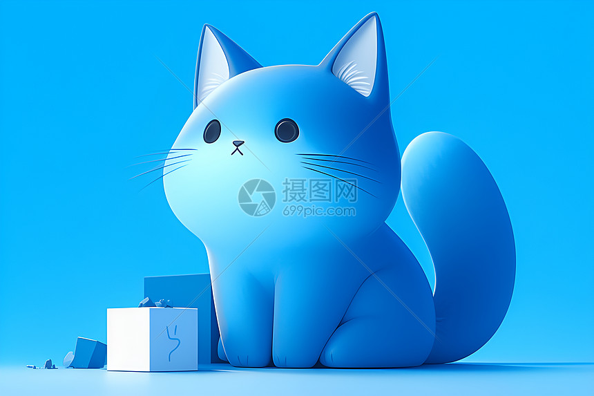 坐着的猫咪图片