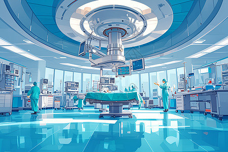 明亮的手术室背景图片