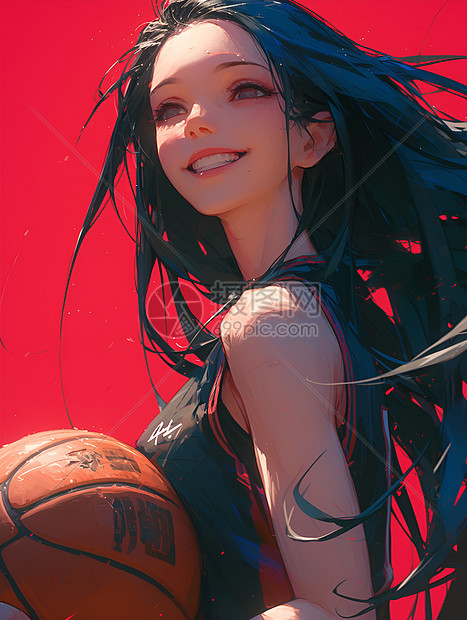 设计的篮球少女图片