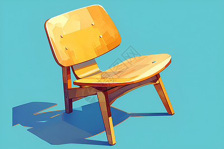 卡通的木质椅子图片