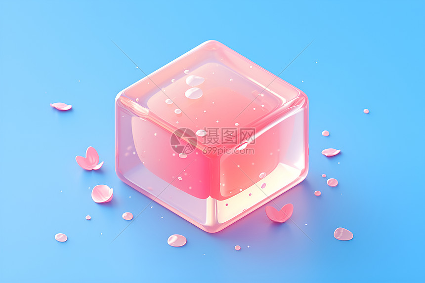 粉色立方体背景图片
