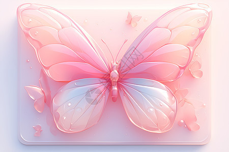 粉色蝴蝶仙境图片