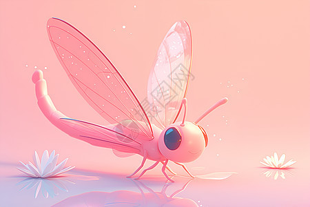 粉色的蜻蜓图标图片