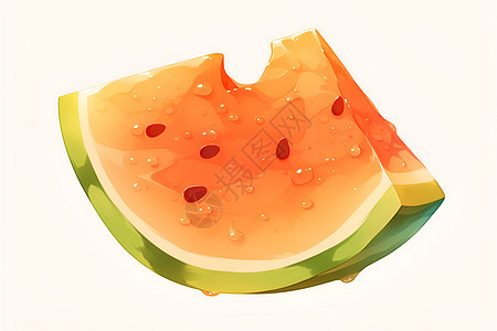 多汁甘甜的西瓜背景图片