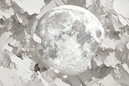 月球远侧冲击坑的细节图片