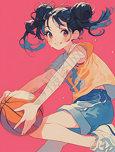 热情奔放的篮球女孩图片