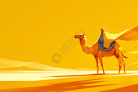 细节勾勒驼骑穿越沙漠图片