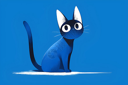 蓝猫剪仰望天空图片