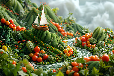 微观的蔬果食材图片