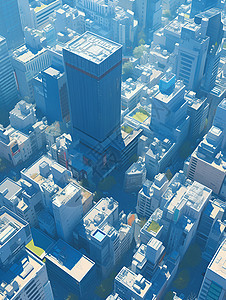 城市的高楼插画图片
