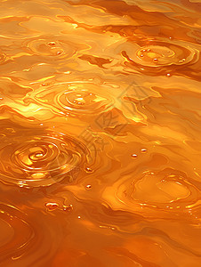 金色水面上的涟漪图片