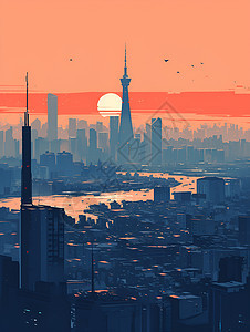 广州城市背景图片