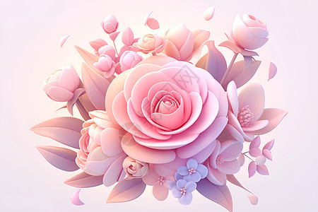 粉色盛开的花朵图片