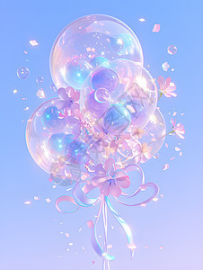 奇幻色彩的气球组合图片