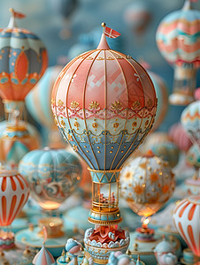 热气球嘉年华背景图片