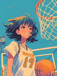篮球少女图片