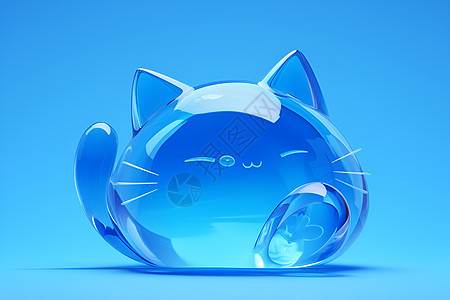 蓝色猫咪的凝视图片