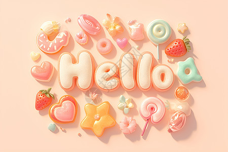 美味的糖果字母图片
