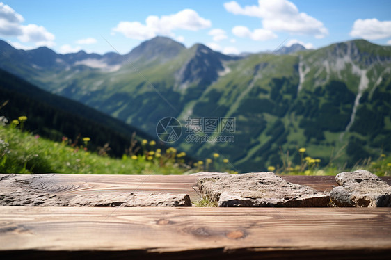 山脉的美丽景色图片