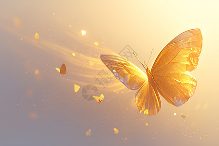 金色的蝴蝶图片