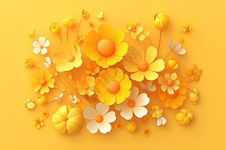 黄色的花瓣背景图片