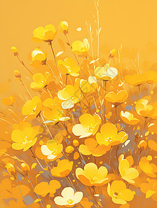 绽放黄色的花朵图片
