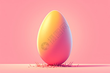 粉色粘土材质的鸡蛋图片