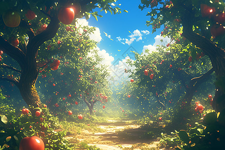幻境果园的苹果树图片