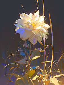 光影背景上的花朵图片