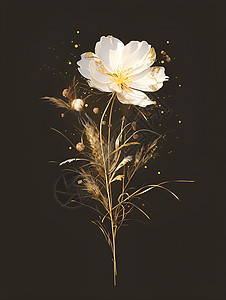 白花绽放的艺术图片