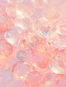 粉色的球形水晶图片