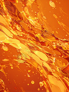 金色涌流的液体图片