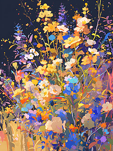 在色彩斑斓的花朵高清图片