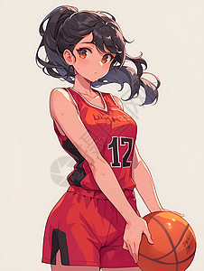 活力四溢的篮球女孩背景图片
