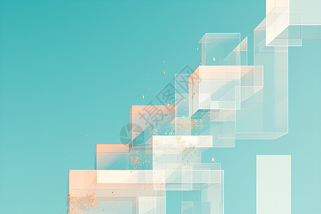 抽象方块阶梯壁纸图片