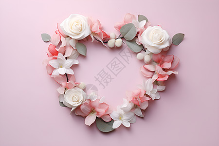 粉色玫瑰花环图片