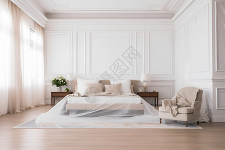 温馨的卧室大床图片