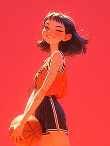 阳光篮球少女图片