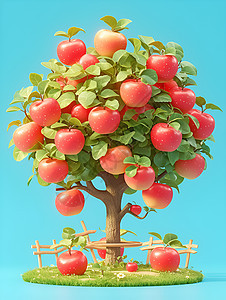 果园的苹果树图片