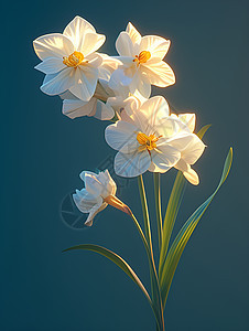 阳光里的美丽白花图片