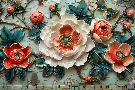 中国文化传统牡丹图片