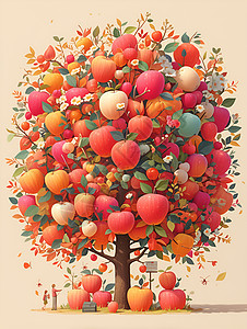 仙境般的苹果树图片