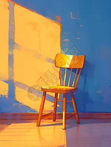 阳光中的木制椅子图片