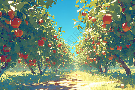 苹果园林图片